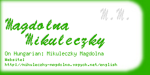 magdolna mikuleczky business card